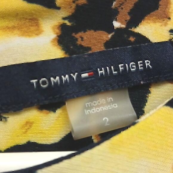 ⭐️5/$25 SALE TOMMY HILFIGER FLORAL DRESSY DRESS Black Size 2 - Picture 2 of 9